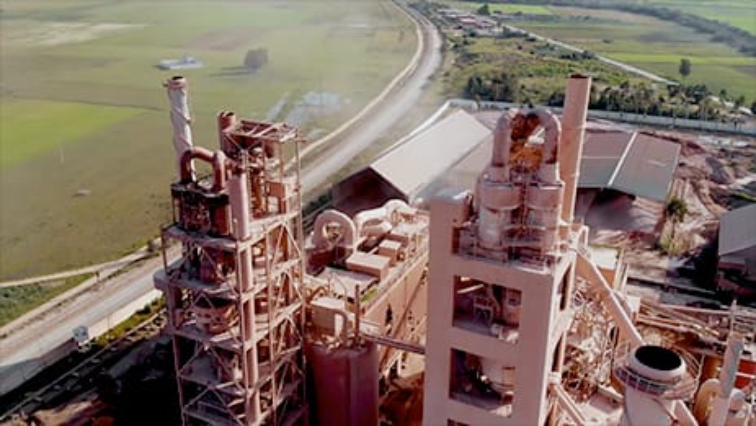 Vue aérienne cimenterie